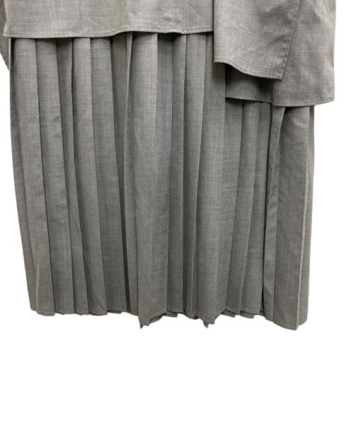 ENFOLD（エンフォルド）ENFOLD (エンフォルド) SQUARE DRAPE DRESS グレー サイズ:36の古着・服飾アイテム