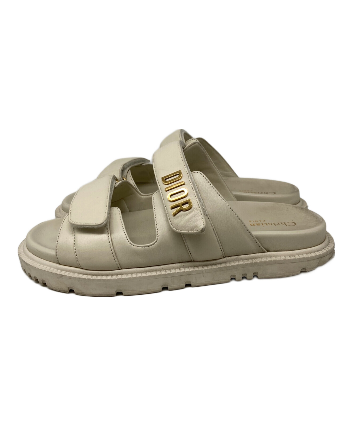 Christian Dior ベージュ スライドサンダル