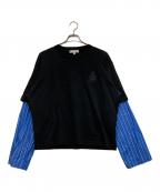 J.W.ANDERSONジェイダブリューアンダーソン）の古着「layered T-shirt」｜ブルー×ブラック