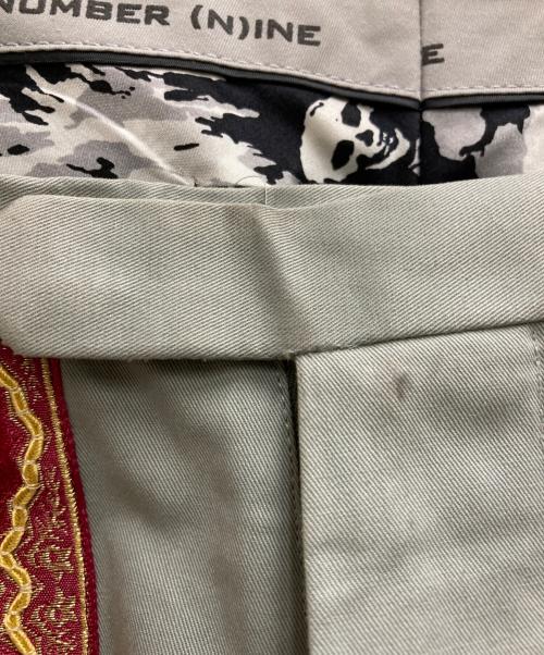 NUMBER (N)INE（ナンバーナイン）NUMBER (N)INE (ナンバーナイン) 側章デザインパンツ グレー サイズ:3の古着・服飾アイテム