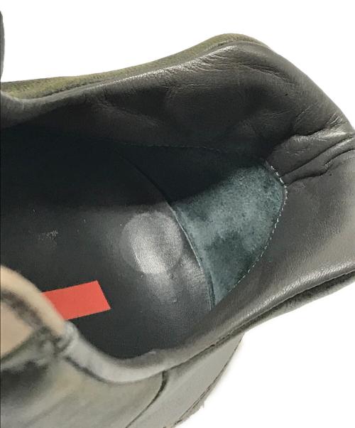 PRADA SPORTS（プラダスポーツ）PRADA SPORTS (プラダスポーツ) 00's スクエアトゥレザースニーカー ブラウン×グリーン サイズ: 8 1/2の古着・服飾アイテム