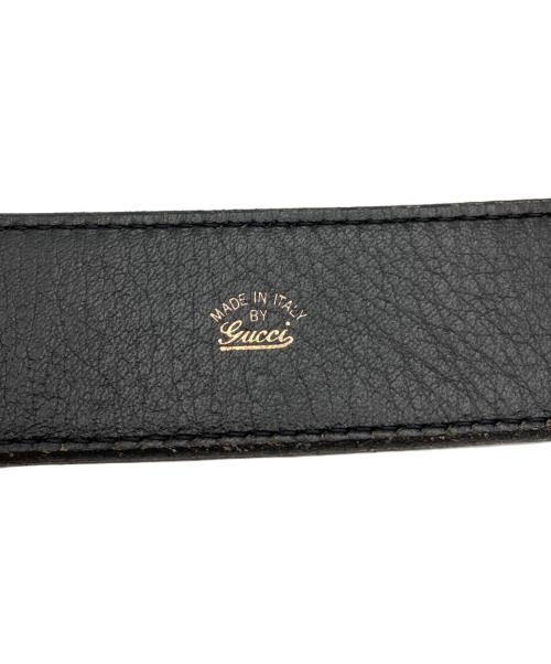 GUCCI（グッチ）GUCCI (グッチ) レザーベルト ブラック サイズ:32/80の古着・服飾アイテム