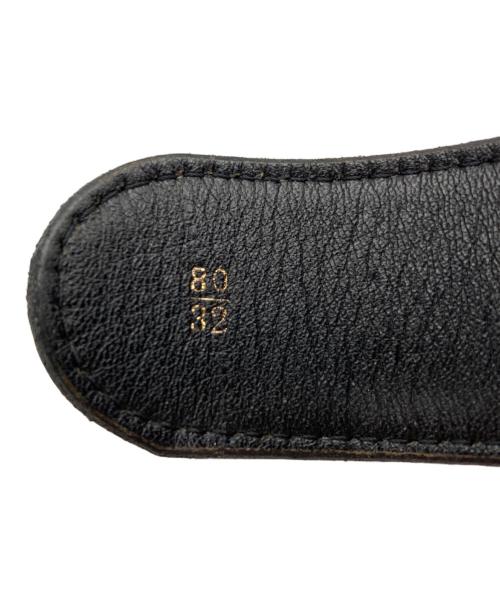 GUCCI（グッチ）GUCCI (グッチ) レザーベルト ブラック サイズ:32/80の古着・服飾アイテム
