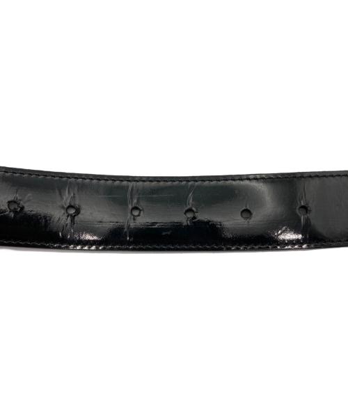 GUCCI（グッチ）GUCCI (グッチ) レザーベルト ブラック サイズ:32/80の古着・服飾アイテム