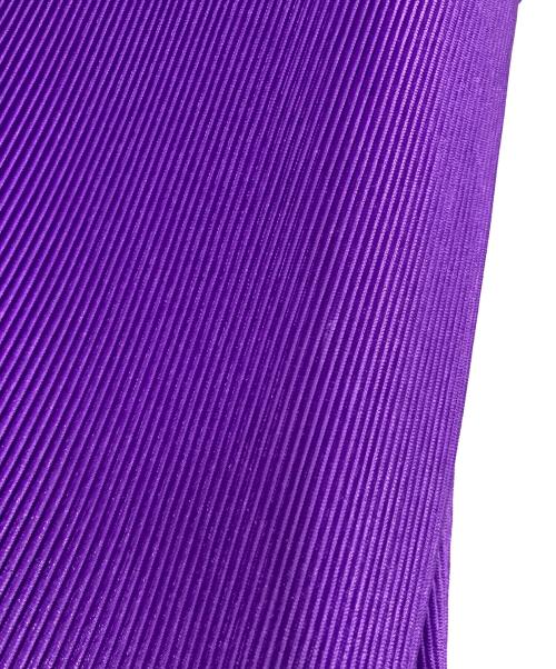 PLEATS PLEASE（プリーツプリーズ）PLEATS PLEASE (プリーツプリーズ) Vネックプリーツトップス パープル サイズ:3の古着・服飾アイテム