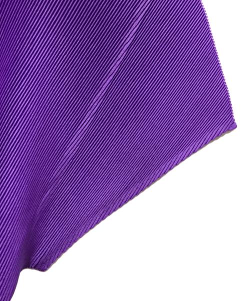 PLEATS PLEASE（プリーツプリーズ）PLEATS PLEASE (プリーツプリーズ) Vネックプリーツトップス パープル サイズ:3の古着・服飾アイテム
