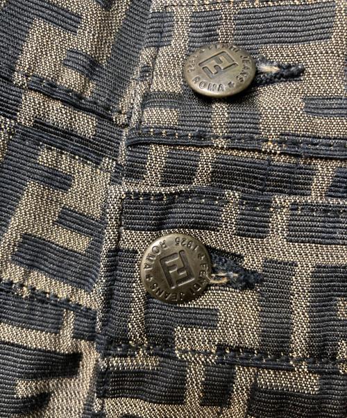 FENDI JEANS（フェンディ ジーンズ）FENDI jeans (フェンディ ジーンズ) ズッカ柄ショートパンツ ブラウン サイズ:27の古着・服飾アイテム