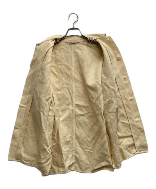 AURALEE（オーラリー）AURALEE (オーラリー) WASHI DUCKCANVAS HALFSLEEVESHIRT ベージュの古着・服飾アイテム