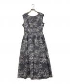 HER LIP TOハーリップトゥ）の古着「Floral Jacquard Midi Dress」｜ブルー