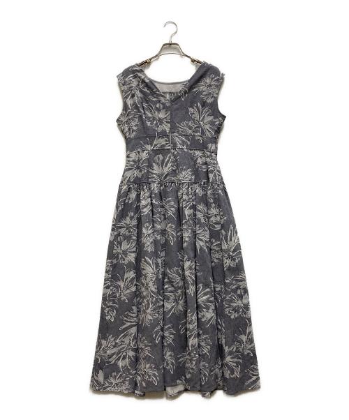 HER LIP TO（ハーリップトゥ）Her lip to (ハーリップトゥ) Floral Jacquard Midi Dress ブルー サイズ:Sの古着・服飾アイテム
