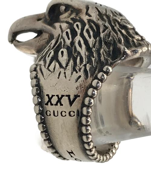 GUCCI（グッチ）GUCCI (グッチ) ANGER FOREST イーグルヘッドリング シルバー サイズ:15刻印（実寸14号）の古着・服飾アイテム