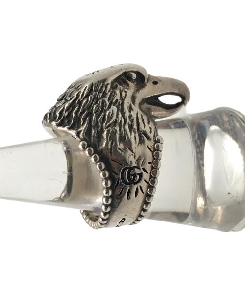 GUCCI（グッチ）GUCCI (グッチ) ANGER FOREST イーグルヘッドリング シルバー サイズ:15刻印（実寸14号）の古着・服飾アイテム