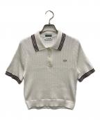 LACOSTE×Snidelラコステ×スナイデル）の古着「ニットポロシャツ」｜ホワイト