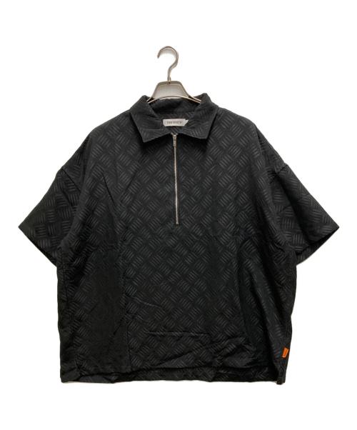 TIGHTBOOTH PRODUCTION（タイトブースプロダクション）TIGHTBOOTH PRODUCTION (タイトブースプロダクション) CHECKER PLATE HALF ZIP SHIRT ブラック サイズ:Lの古着・服飾アイテム