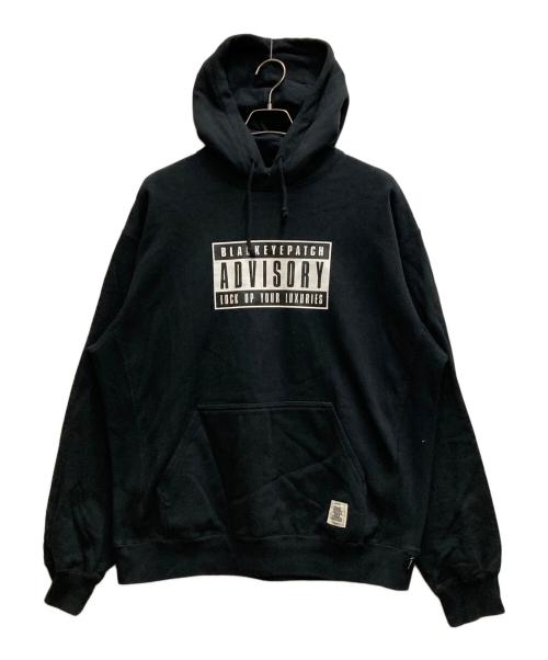 BlackEyePatch（ブラックアイパッチ）BlackEyePatch (ブラックアイパッチ) ADVISORY LABEL HOODIE ブラック サイズ:Lの古着・服飾アイテム