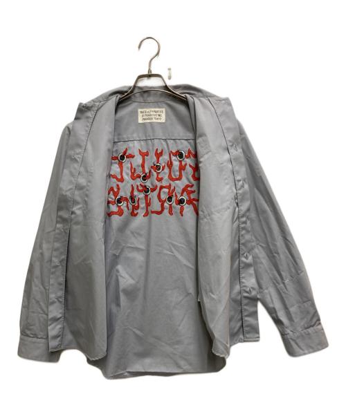 WACKO MARIA（ワコマリア）WACKO MARIA (ワコマリア) バックアイデザインロゴシャツ グレー サイズ:Ｓの古着・服飾アイテム