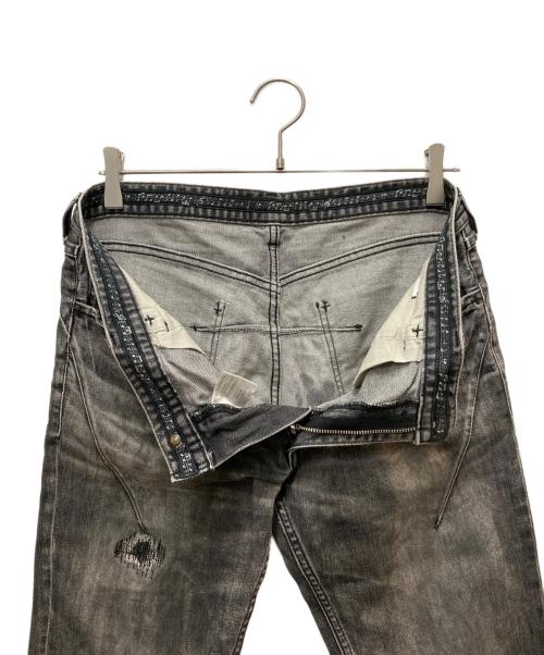 n(n) by NUMBER (N)INE（エヌエヌバイナンバーナイン）n(n) by NUMBER (N)INE (エヌエヌバイナンバーナイン) ダメージ加工デニムパンツ グレー サイズ:76cm (W30)の古着・服飾アイテム