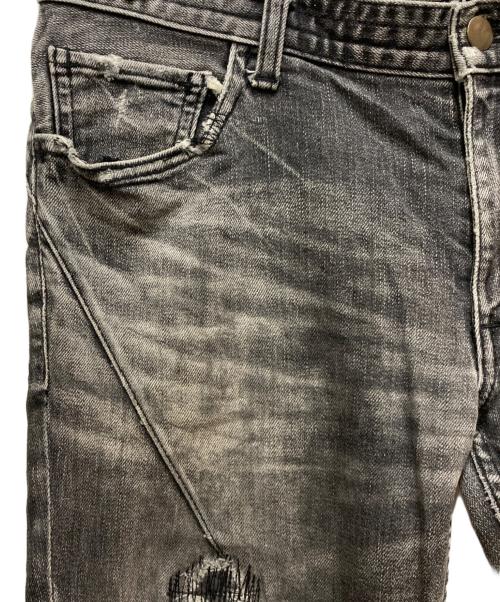 n(n) by NUMBER (N)INE（エヌエヌバイナンバーナイン）n(n) by NUMBER (N)INE (エヌエヌバイナンバーナイン) ダメージ加工デニムパンツ グレー サイズ:76cm (W30)の古着・服飾アイテム