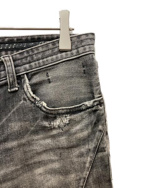 n(n) by NUMBER (N)INE（エヌエヌバイナンバーナイン）n(n) by NUMBER (N)INE (エヌエヌバイナンバーナイン) ダメージ加工デニムパンツ グレー サイズ:76cm (W30)の古着・服飾アイテム