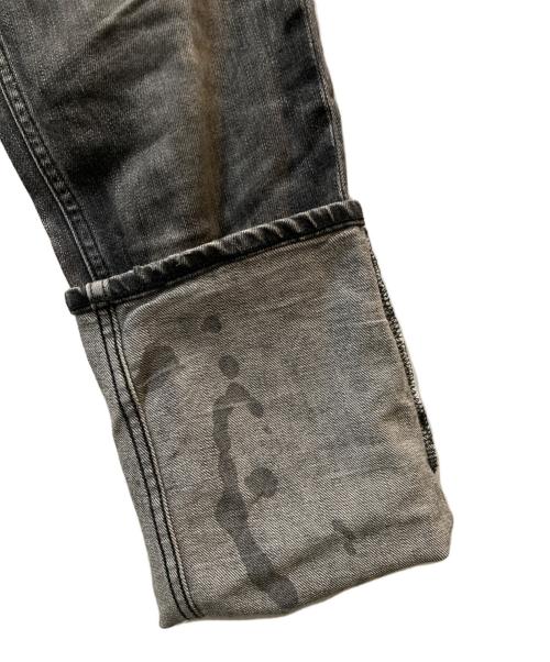 n(n) by NUMBER (N)INE（エヌエヌバイナンバーナイン）n(n) by NUMBER (N)INE (エヌエヌバイナンバーナイン) ダメージ加工デニムパンツ グレー サイズ:76cm (W30)の古着・服飾アイテム