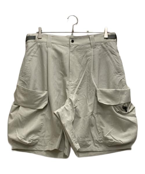 meanswhile（ミーンズワイル）meanswhile (ミーンズワイル) Luggage Cargo Shorts ベージュ サイズ:4の古着・服飾アイテム