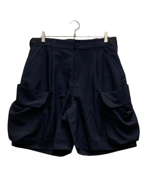 meanswhile（ミーンズワイル）meanswhile (ミーンズワイル) Luggage Cargo Shorts ネイビー サイズ:4の古着・服飾アイテム