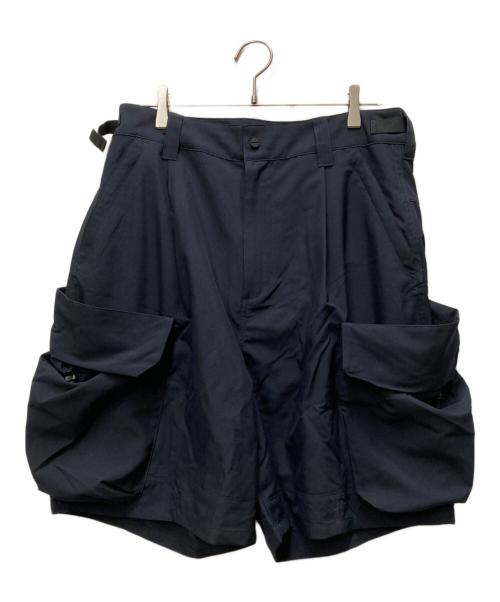 meanswhile（ミーンズワイル）meanswhile (ミーンズワイル) Luggage Cargo Shorts ネイビー サイズ:4の古着・服飾アイテム