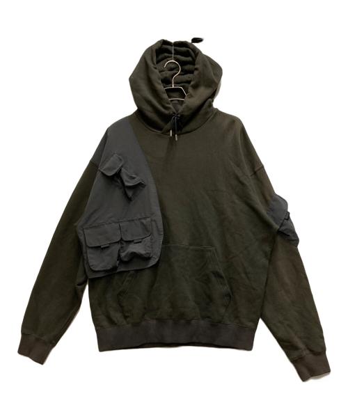 meanswhile（ミーンズワイル）meanswhile (ミーンズワイル) Luggage Hoodie チャコールグレー サイズ:2の古着・服飾アイテム