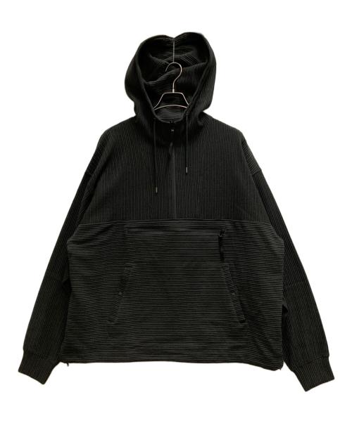 meanswhile（ミーンズワイル）meanswhile (ミーンズワイル) Uneven Fabric Anorak Parka グレー サイズ:3の古着・服飾アイテム
