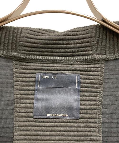 meanswhile（ミーンズワイル）meanswhile (ミーンズワイル) Uneven Fabric Anorak Parka グレー サイズ:3の古着・服飾アイテム