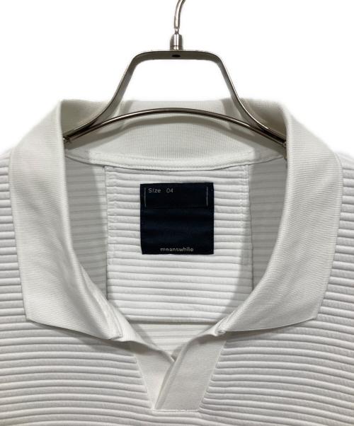meanswhile（ミーンズワイル）meanswhile (ミーンズワイル) Uneven Anonymous L/S Game SH ホワイト サイズ:4の古着・服飾アイテム