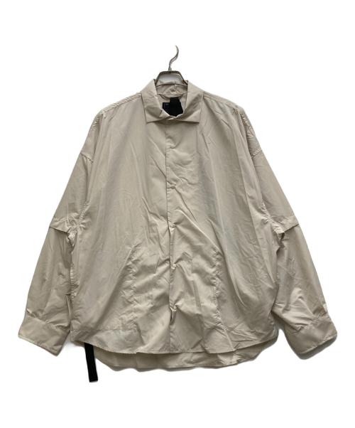 meanswhile（ミーンズワイル）meanswhile (ミーンズワイル) Feather Smooth Snap SH ベージュ サイズ:3の古着・服飾アイテム