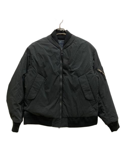 meanswhile（ミーンズワイル）meanswhile (ミーンズワイル) Loop Zip MA1 ブラック サイズ:1の古着・服飾アイテム