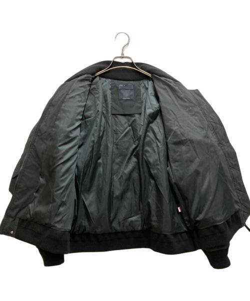 meanswhile（ミーンズワイル）meanswhile (ミーンズワイル) Loop Zip MA1 ブラック サイズ:1の古着・服飾アイテム