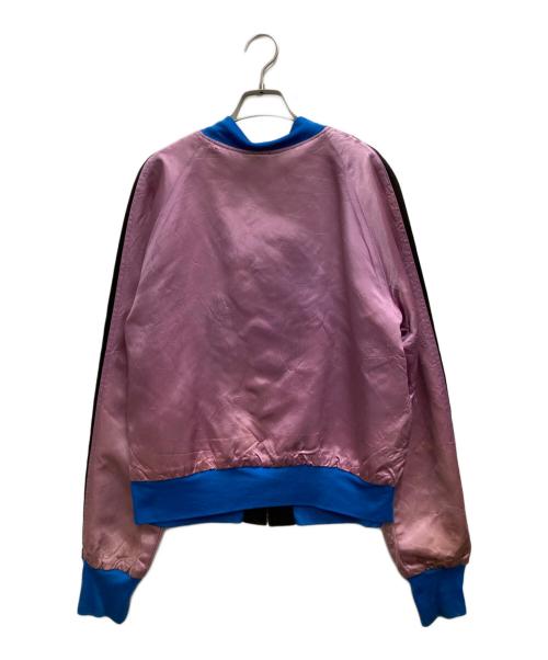 HARD ACT TO FOLLOW（ハードアクトトゥフォロー）HARD ACT TO FOLLOW (ハードアクトトゥフォロー) 60-70'S サテンスカジャン ブラック×ピンク サイズ:不明の古着・服飾アイテム