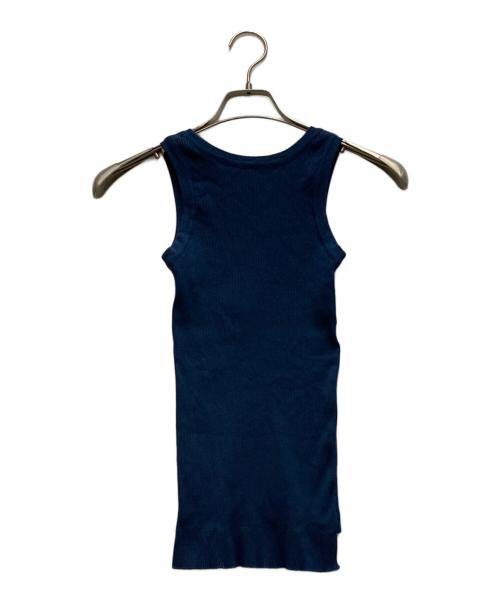 AURALLE（オーラリー）AURALLE (オーラリー) GIZA HIGH GAUGE RIB KNIT TANK ブルーの古着・服飾アイテム
