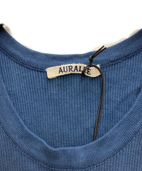 AURALLE（オーラリー）AURALLE (オーラリー) GIZA HIGH GAUGE RIB KNIT TANK ブルーの古着・服飾アイテム
