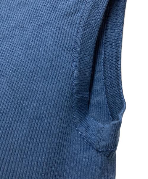 AURALLE（オーラリー）AURALLE (オーラリー) GIZA HIGH GAUGE RIB KNIT TANK ブルーの古着・服飾アイテム