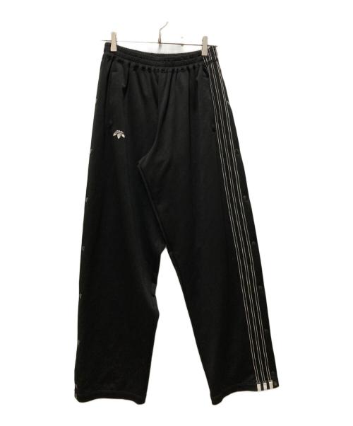 adidas（アディダス）adidas (アディダス) ALEXANDER WANG (アレキサンダーワン) サイドスナップボタントラックパンツ ブラック サイズ:2XOの古着・服飾アイテム