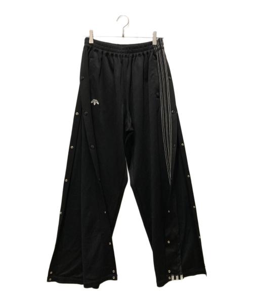 adidas（アディダス）adidas (アディダス) ALEXANDER WANG (アレキサンダーワン) サイドスナップボタントラックパンツ ブラック サイズ:2XOの古着・服飾アイテム