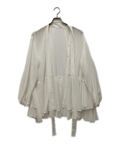 styling/（スタイリング）styling/ (スタイリング) フレアシフォン2WAYブラウス ホワイト サイズ:ONE SIZEの古着・服飾アイテム