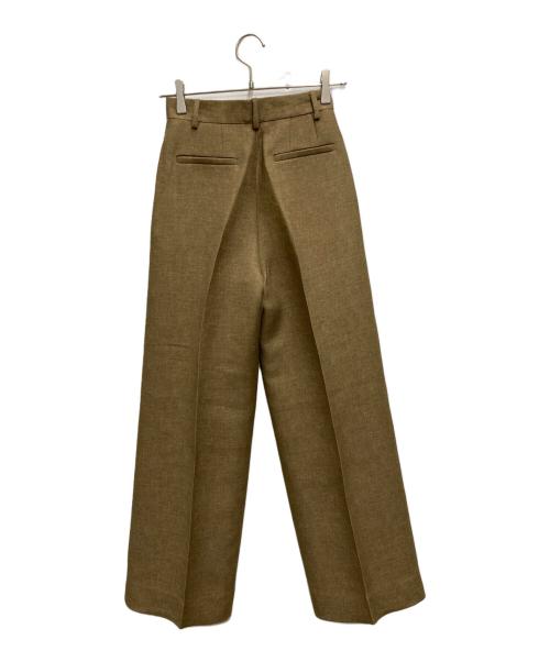 FENDI（フェンディ）FENDI (フェンディ) サイドラインウールタックパンツ ブラウン サイズ:36の古着・服飾アイテム