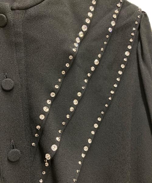 CELINE（セリーヌ）CELINE (セリーヌ) ビジュースタッズショートドレス ブラック サイズ:38の古着・服飾アイテム