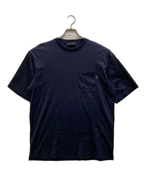 PRADA（プラダ）PRADA (プラダ) ポケットTシャツ ネイビー サイズ:Lの古着・服飾アイテム