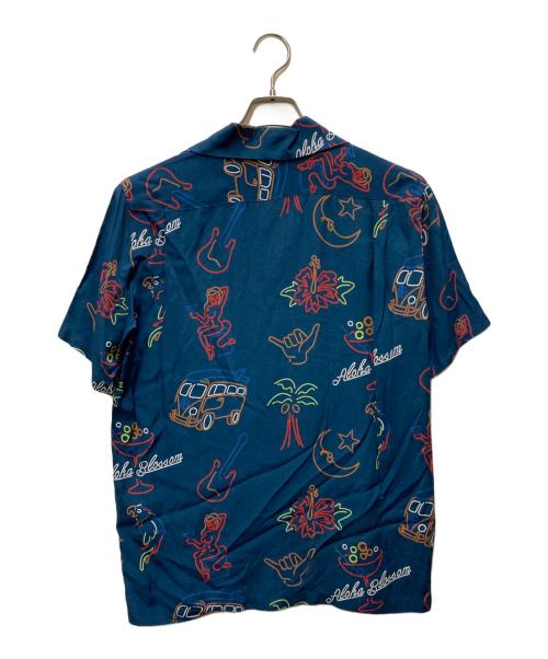 Aloha Blossom（アロハブロッサム）Aloha Blossom (アロハブロッサム) レーヨンアロハシャツ ブルー サイズ:38の古着・服飾アイテム