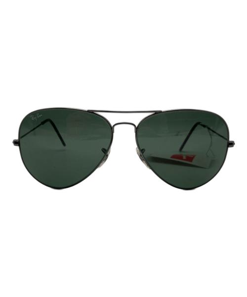 RAY-BAN（レイバン）RAY-BAN (レイバン) アビエーターサングラス ブラック×グリーン サイズ:表記なしの古着・服飾アイテム