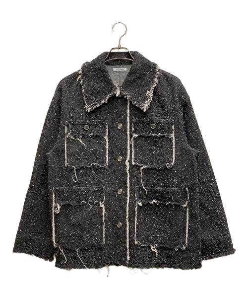 SLY JEANS（スライ ジーンズ）SLY JEANS (スライ ジーンズ) グレイン ツイード ジャケット ブラック サイズ:不明の古着・服飾アイテム