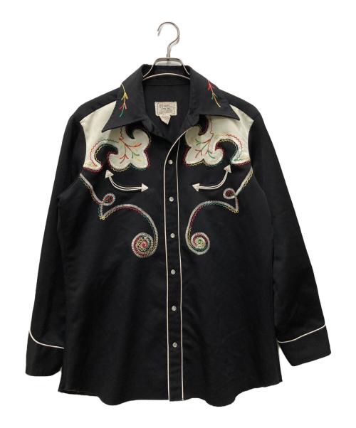 H BAR C（エイチバーシー）H BAR C (エイチバーシー) 60s-70s ウエスタンシャツ ブラック サイズ:16 1/2の古着・服飾アイテム