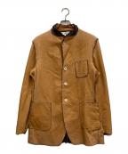 COMME des GARCONS SHIRTコムデギャルソンシャツ）の古着「ピックレザーカバーオール」｜ブラウン