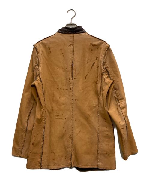 COMME des GARCONS SHIRT（コムデギャルソンシャツ）COMME des GARCONS SHIRT (コムデギャルソンシャツ) ピックレザーカバーオール ブラウン サイズ:Ⅼの古着・服飾アイテム